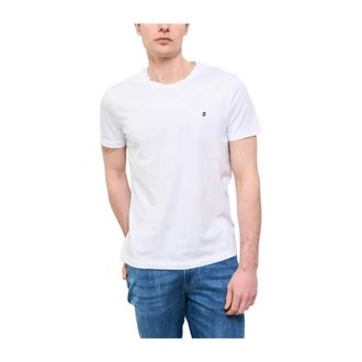 Dondup T-Shirts, male, White, Size: XL Lightweight Jersey Crew Neck T-Shirt