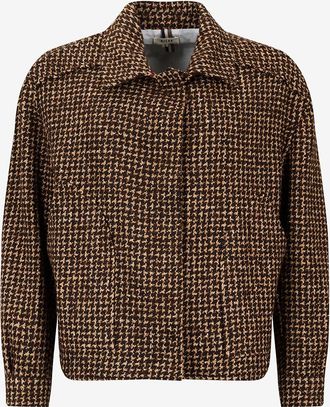 DIEGA Kurzer Mantel aus Hahnentritt mit Hemdkragen Bambino