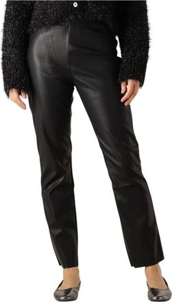 Knit-ted Dames Broeken Cleo Pant - Dames - Straight fit broeken - Zwart - XS - Broeken