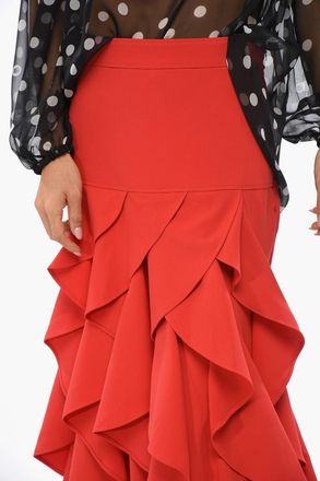 Moschino COUTURE! Maxi Gonna a Balze Asimmetrica Moschino