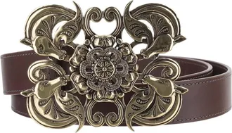 Chlo&eacute; Brown Wild Medallion Buckle Belt