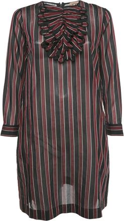 N&deg;21 Abito midi a righe - Nero