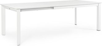 BIZZOTTO Ausziehbarer Premium Gartentisch Konnor 160-240 x 100 cm - Weiss