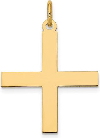 Diamond2Deal 14k Yellow Gold Laser Designed Greek Cross Pendant