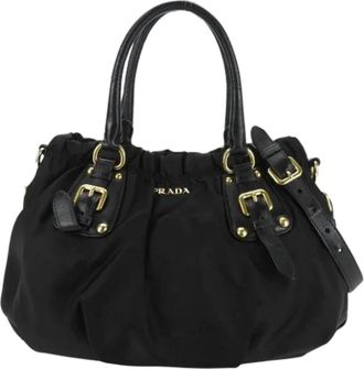 Prada Pre-owned Leather prada-bags - Dames - Vintage Handtas - Zwart - ONE Size - Leer - Vintage