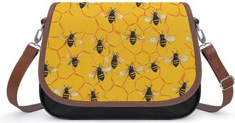 Generic Honey Bees Pattern Fashion Womens Crossbody Bags Novelty Handbag Shoulder Bag Purse