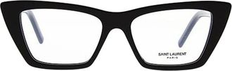 Saint Laurent SL291001 Cat Eye Full Rim Eyeglasses - Black
