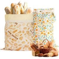 OEM Juego De 2 Bolsas De Pan De Cera De Abeja - 43 X 33 Cm - Grandes Y Port&aacute;tiles - Bolsas De Almacenamiento De Cera De Abeja - Cera De Abeja Natural - Re