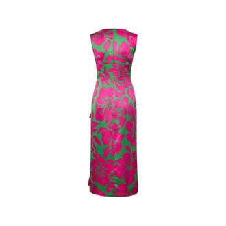 Dries Van Noten Floral Print Viscose Dress - Pink