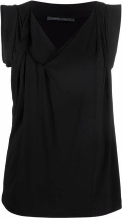 Alberta Ferretti Zwarte Top voor Stijlvolle Look - Dames - Tops zonder mouwen - Zwart - L - Tops
