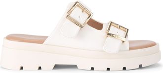 Carvela Womens Bormio Buckle Sandals - White - Size UK 4