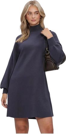 Moss Copenhagen Mercy East M Jurk - Dames - Kleedjes - Blauw - S/M - Polyester - Kleedjes