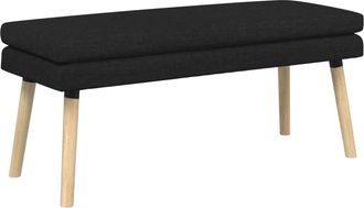 vidaXL Banco De Doble Capa Negro 110 X 40 X 47 Cm Tela Vidaxl