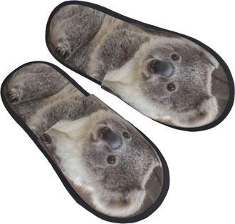 Generic Hotel Slippers Koala Bear Animals Wildlife Unisex Fleece Slippers Soft House Shoes For Spa Ladies Holiday L