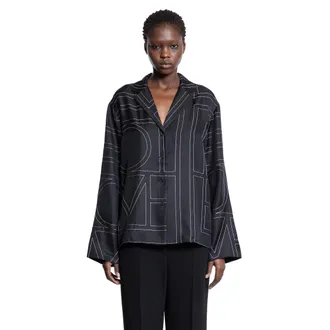 Toteme Monogram silk PJ shirt