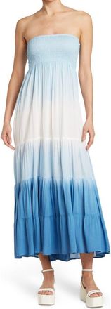 Boho Me Ombre Tiered Maxi Dress in Blue at Nordstrom Rack, Size Small