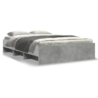 Berkfield Home Bed Frame without Mattress Concrete Grey 120x190cm Engineered Wood | Size: 120x190 cm