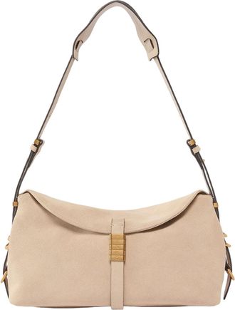 Pinko Beige Suede Leather Handbag