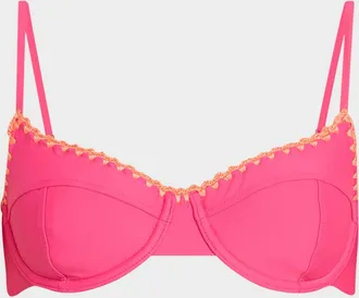 Ramy Brook Emmeline Crochet-Trim Bikini Top