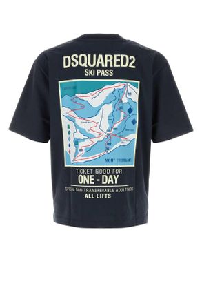 Dsquared2 Logo-Printed T-Shirt - Navy