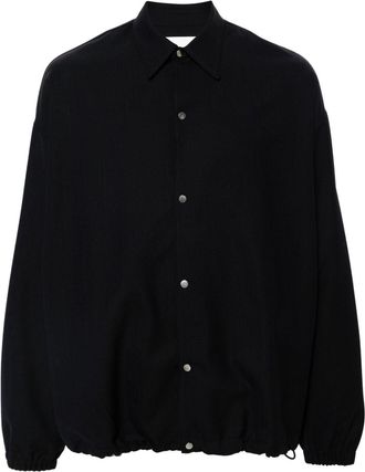 STUDIO NICHOLSON wool bomber jacket - men - Wool/Polyamide - M - Blue