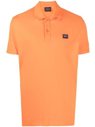 Paul & Shark Poloshirt met logopatch - Oranje