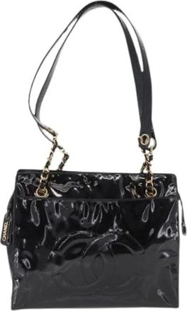 Chanel Pre-owned Vintage Leren Schoudertas - Dames - Vintage Schoudertas - Zwart - ONE Size - Leer - Vintage