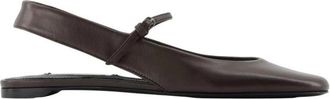 Toteme Slingback Ballerinas - Dames - Ballerinas - Bruin - 35 EU - Leer - Schoenen
