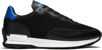 Mallet Footwear Heren Caledonian Su&egrave;de Trainers (ZWART/BLAUW)