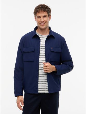 Tommy Hilfiger Mens Water-Repellent Padded Tech Shirt - Carbon Navy - XL