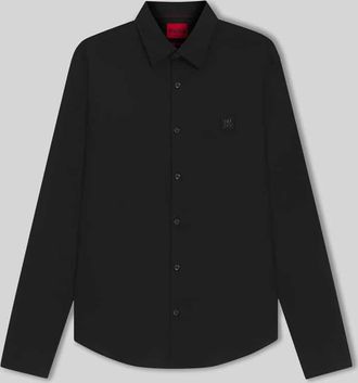 HUGO BOSS Slim Fit Freizeithemd aus Baumwoll-Mix Modell ERMO in Black, Gr&ouml;&szlig;e XXL