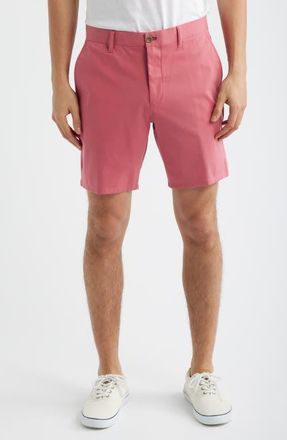 Johnnie-O Jupiters Stretch Cotton Blend Chino Shorts in Malibu Red at Nordstrom, Size 33