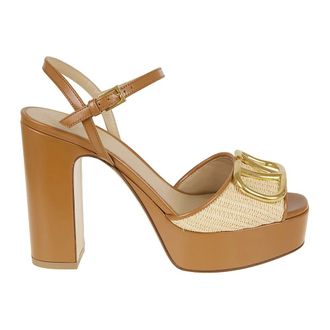 Valentino Garavani High Heel Sandals, female, Beige, Size: 7 1/2 US VLogo Signature Platform Sandal