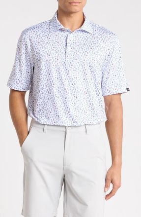 Greg Norman Americana Drinks Knit Polo in White at Nordstrom Rack, Size Xx-Large