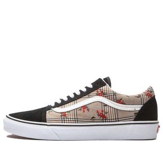 Vans OLD SKOOL (GLEN PLAID FLORAL) EMB Black White Red VN0A4U3B2NV