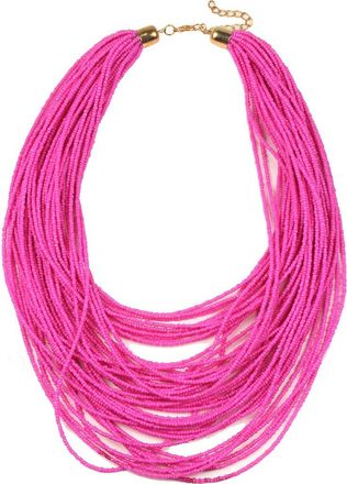 Eye Candy Los Angeles Beaded Layered Necklace in Pink at Nordstrom Rack