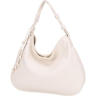 Mali + Lili Yasmin Vegan Leather Hobo Shoulder Bag in Cream at Nordstrom
