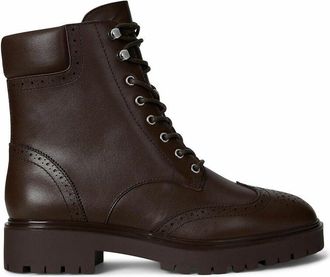 Ralph Lauren Bottines met veters in glad leer Allyson