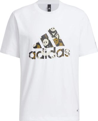adidas Solid Color Logo Athleisure Casual Sports Short Sleeve Unisex White HS4394