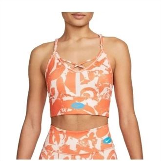 Nike Womens Dri Fit Icon Sports Bra In Orange