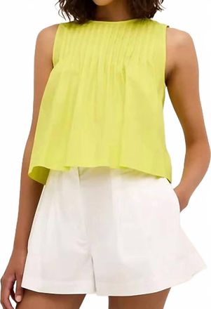 Marie Oliver Letta Pintuck Top In Sunshine