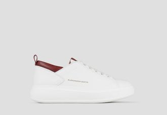 Alexander Smith Wembley Man High Frequency in white nappa leather and red details