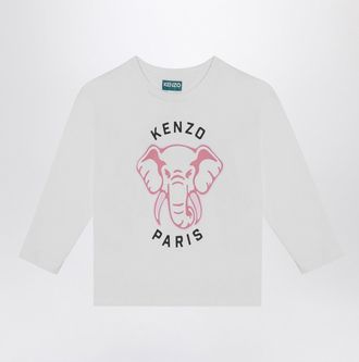 Kenzo White Cotton T Shirt With Logo