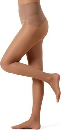 MeMoi Crystal Sheer Seamless Tights in Honey at Nordstrom, Size X-Large