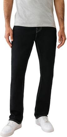 True Religion Ricky Buddha Straight Leg Jeans in Black Rinse at Nordstrom, Size 33