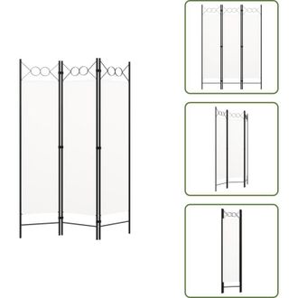 vidaXL The Living Store Paravento a 3 Pannelli Bianco 120x180 cm - Schermo per privacy