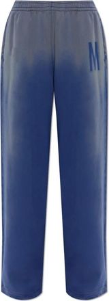 Moschino Wide-Leg Trainingsbroeken - Dames - Sweatpants - Blauw - XS - Katoen - Broeken