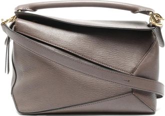 Loewe 2021-2025 small Puzzle leather shoulder bag - Grijs