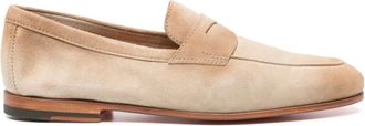 Santoni Heren, Schoenen, Beige, Maat: 40 1/2 EU Suède