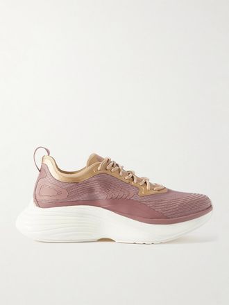 Athletic Propulsion Labs Sneakers In Mesh Con Finiture In Gomma Metallizzata Streamline - Marrone